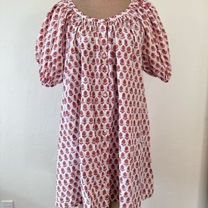 DOEN mini BABYDOLL DRESS tunic puff sleeve XS